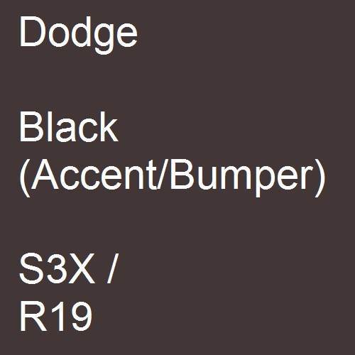 Dodge, Black (Accent/Bumper), S3X / R19.